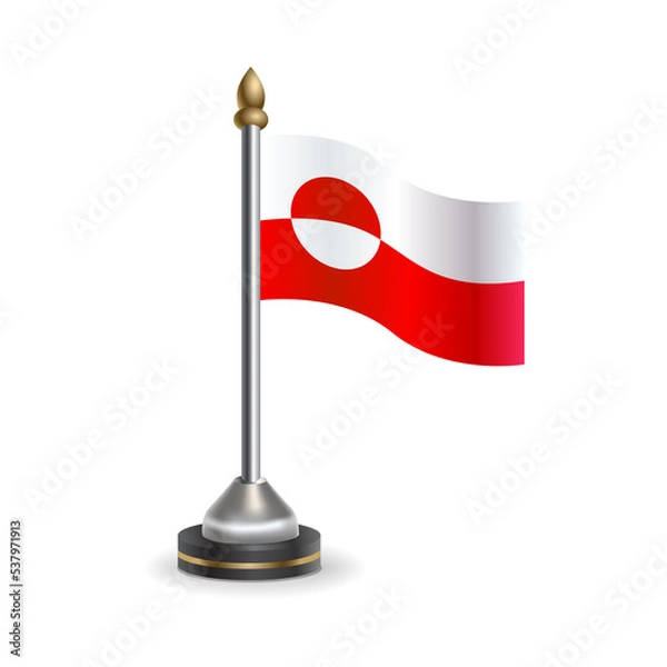 Fototapeta State table flag of Greenland. National symbol perfect for design, Background transparent