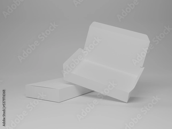Obraz Open box packaging mockup 3d rendering 