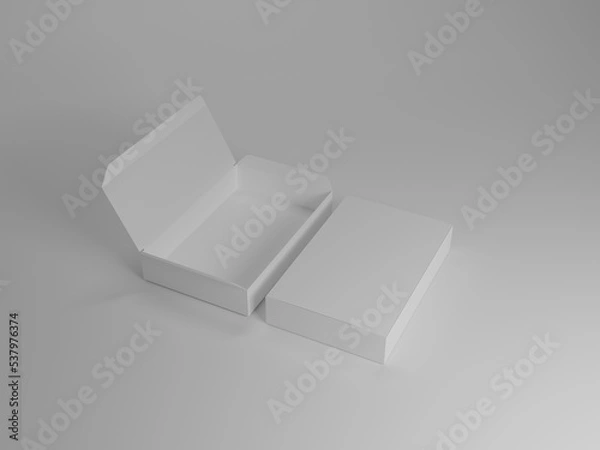Obraz Open box packaging mockup 3d rendering 