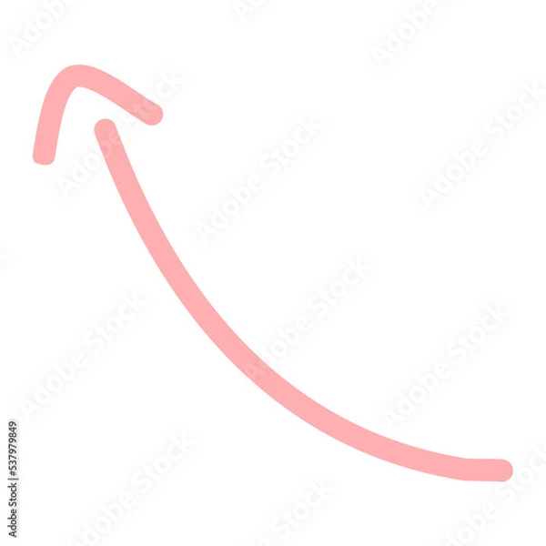 Fototapeta monoline arrow pink