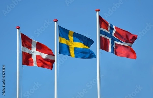 Obraz Flagi skandynawskie