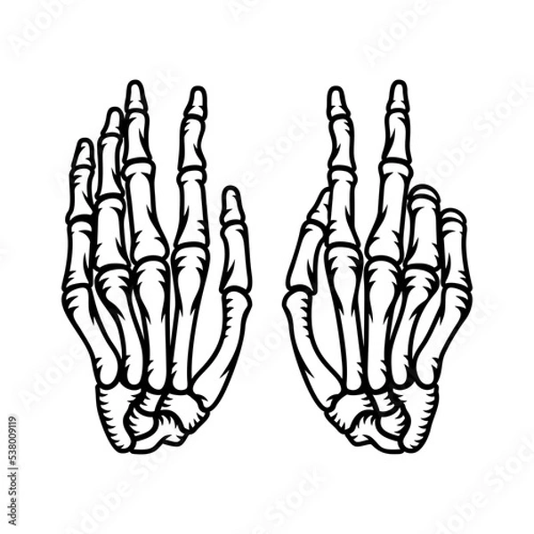 Obraz Skeleton Hand Illustration