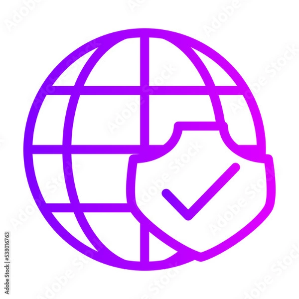 Fototapeta globe with icon