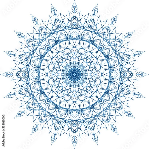 Fototapeta Mandala colorful vintage art, ancient Indian vedic background design, old painting texture with multiple mathematical shapes, no background photo 