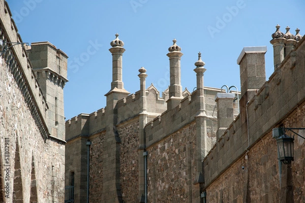 Obraz ancient stone tower knights