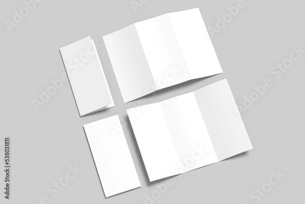 Fototapeta Trifold Brochure Blank Mockup
