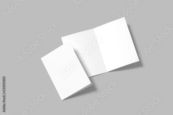 Obraz A5 Bifold Brochure Blank Mockup