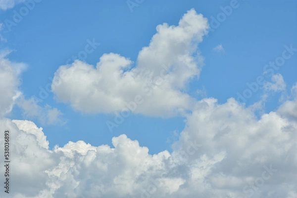 Obraz White clouds against blue sky for a backgrounds.