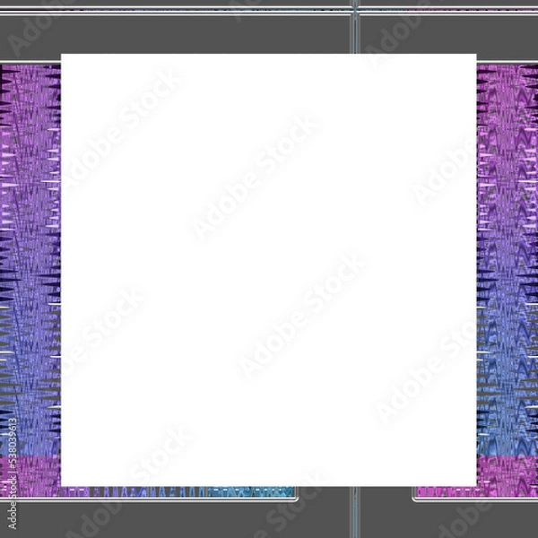 Fototapeta Abstract transparent glitch art border element.