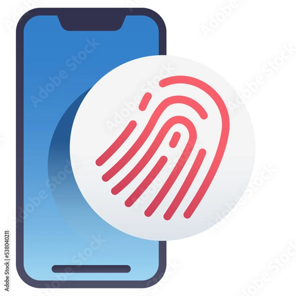 Obraz mobile fingerprint scanner icon