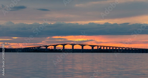 Obraz bridge at sunset