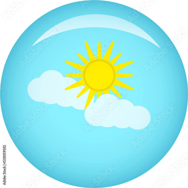 Obraz cloudy weather icon button