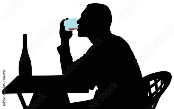 Obraz Alcoholic drunk man