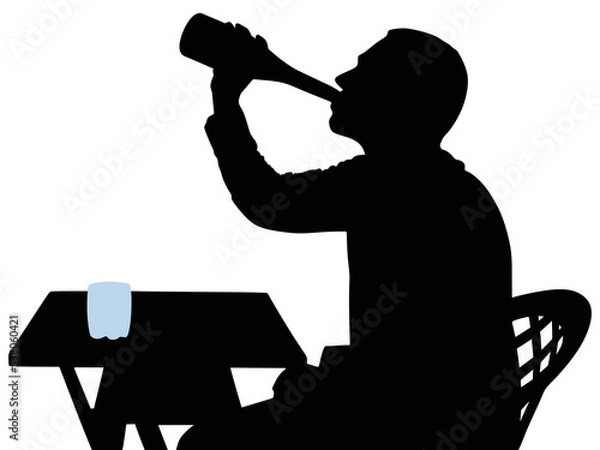 Obraz Alcoholic drunk man