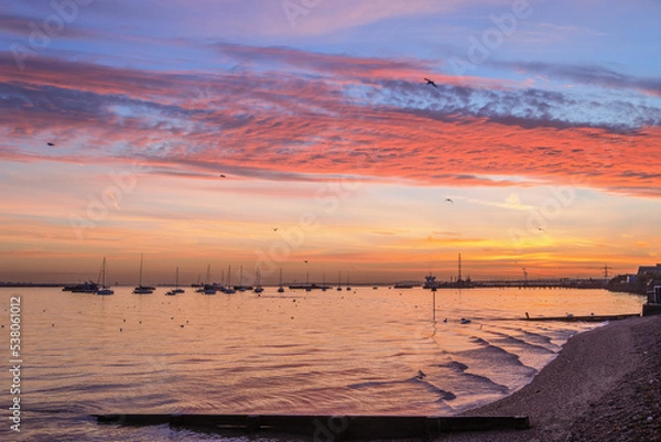 Obraz Sunrise over the Thames at Gravesend