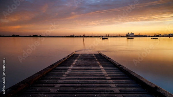Obraz Sunrise over the Thames at Gravesend