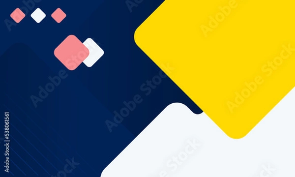 Obraz abstract background with 3d elements in yellow-orange tones