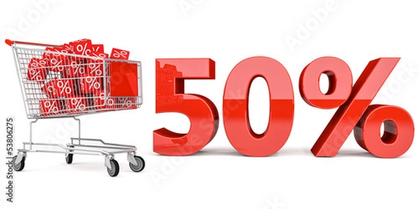 Fototapeta 50% Einkaufswagen