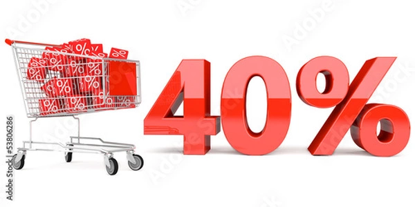Obraz 40% Einkaufswagen
