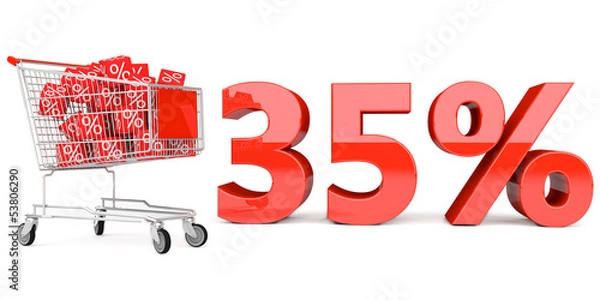 Fototapeta 35% Einkaufswagen
