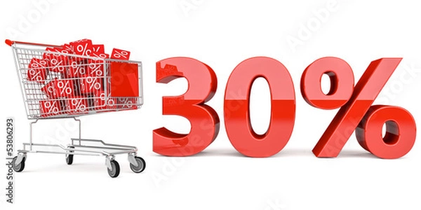 Fototapeta 30% Einkaufswagen