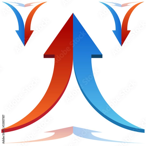 Fototapeta Split Arrows Joining