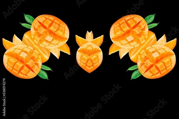 Fototapeta 3d render illustration, Unique picture of fruit