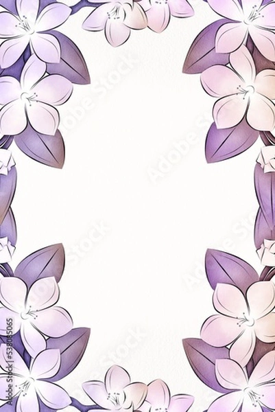 Obraz Colorful background with watercolor flowers. Beautiful frame for covers, greeting cards, weddings, birthdays, anniversaries, posters and banners.