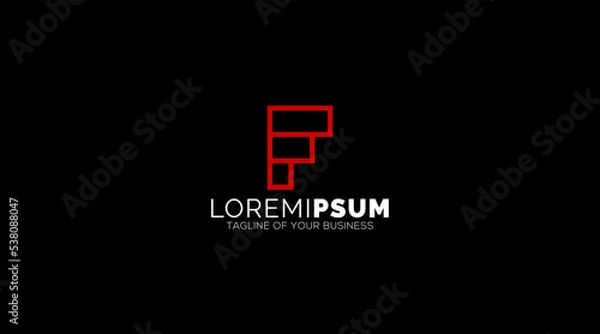 Obraz Letter F logo icon design template elements