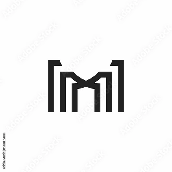 Obraz simple B and K initials logo