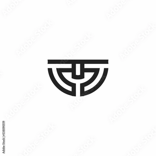 Obraz simple B and K initials logo