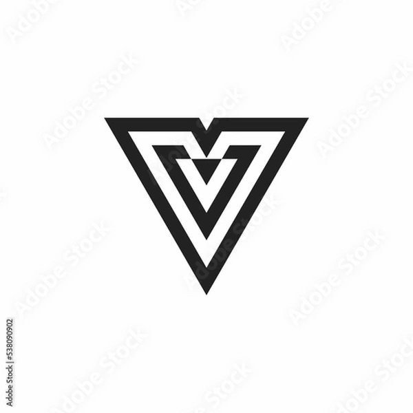 Obraz simple B and K initials logo