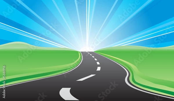 Fototapeta Droga do wschodu słońca