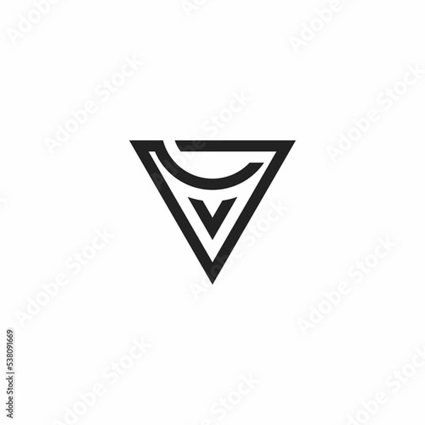 Obraz simple B and K initials logo