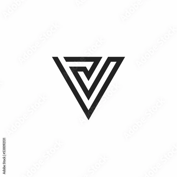 Obraz simple B and K initials logo