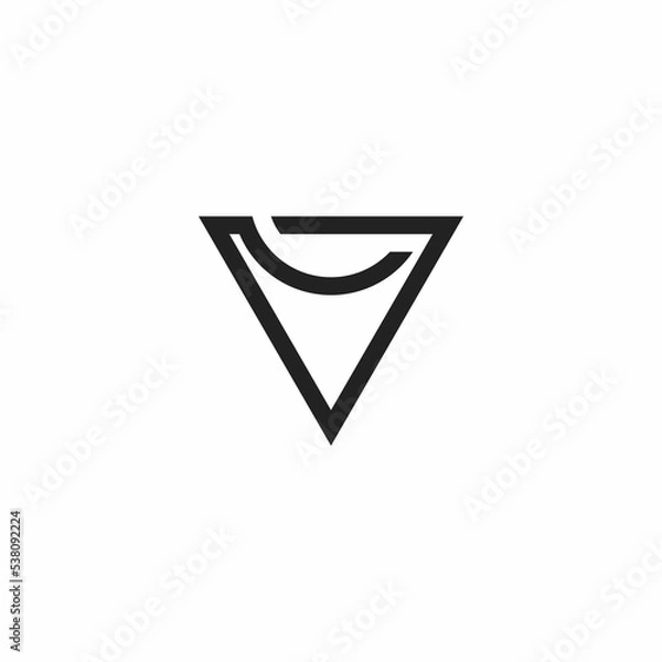 Obraz simple B and K initials logo