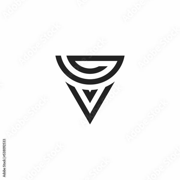 Obraz simple B and K initials logo