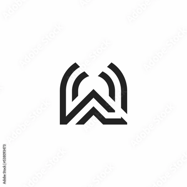 Obraz simple B and K initials logo