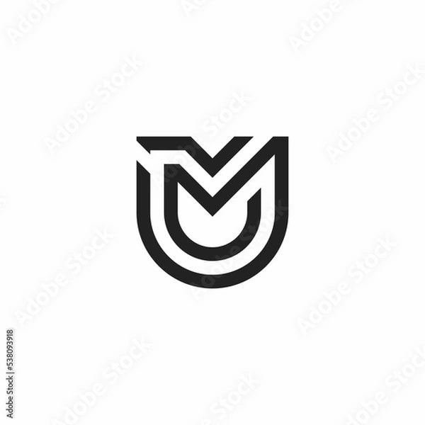 Obraz simple B and K initials logo