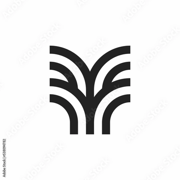 Obraz simple B and K initials logo