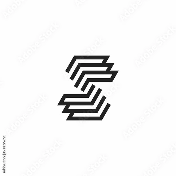 Obraz simple B and K initials logo