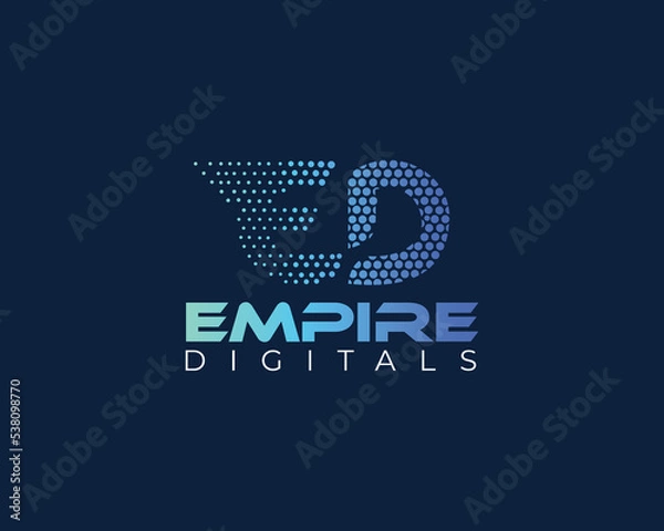 Obraz ED vector modern letter logo