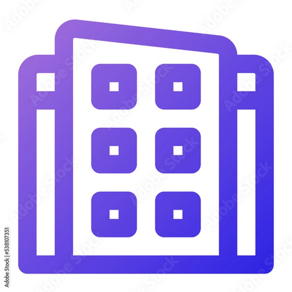 Obraz real estate icon outline gradient style