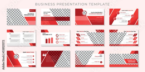 Fototapeta Minimal Corporate Business Presentation Template Vector File