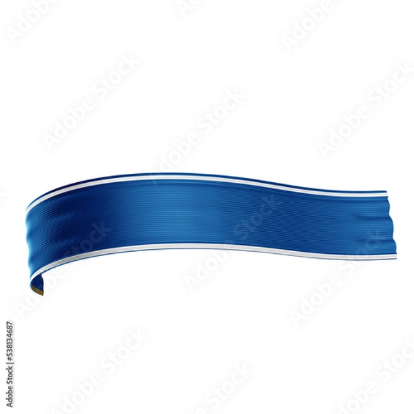 Obraz 3d blue ribbon for composition