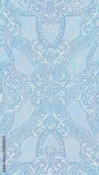 Fototapeta Classical luxury old fashioned damask ornament, royal seamless texture for wallpapers, textile, wrapping. Vintage exquisite floral baroque template.