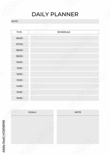 Fototapeta daily planner