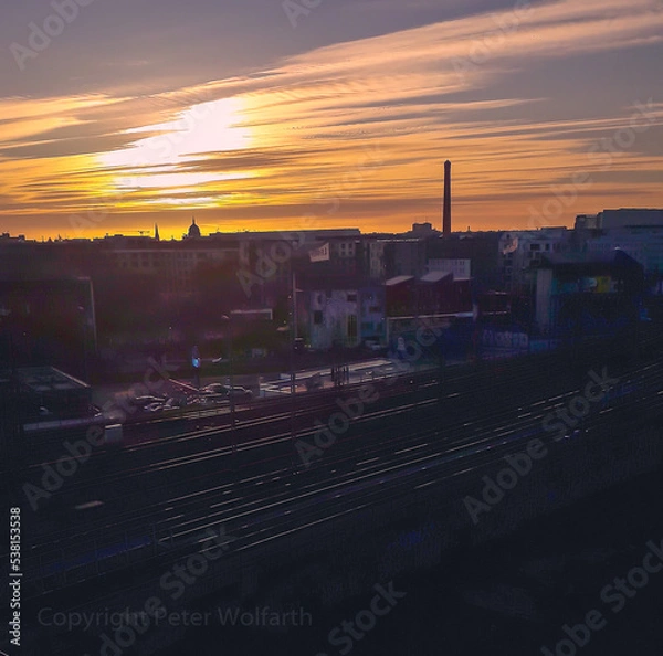 Fototapeta Abendstimmung Ostbahnhof