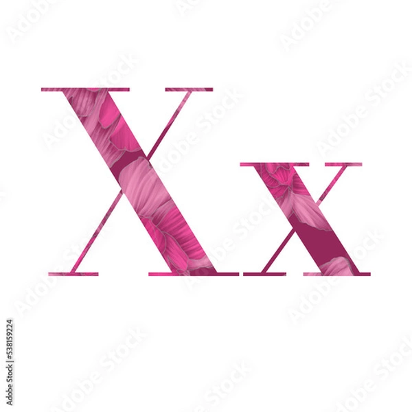 Obraz red ribbon alphabet