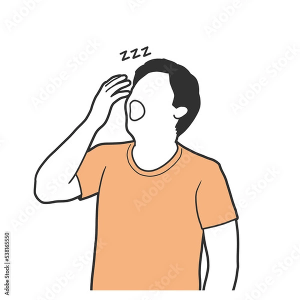 Obraz 하품 병증 증상 일러스트